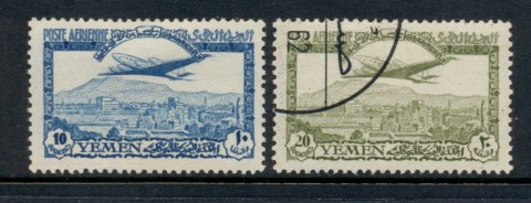 Yemen-1947-Mi56-57-Aeroplane-over-Sanaa-MLH-FU