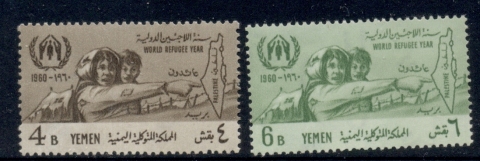 Yemen-1960-Mi196-7-World-Refugee-year-MUH