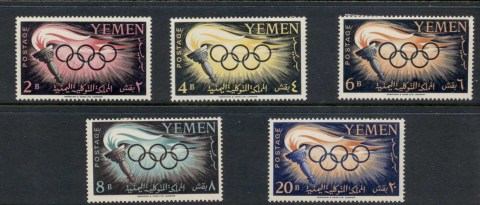 Yemen-1960-Mi200-204-Summer-Olympics-Rome-MH