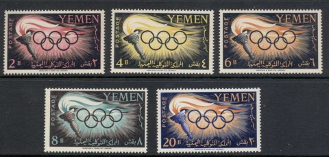 Yemen-1960-Mi200-204-Summer-Olympics-Rome-MUH