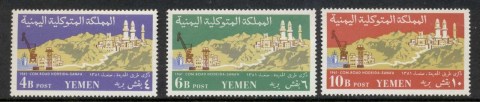 Yemen-1961-Mi230-232-Completion-of-the-Road-from-Hodeida-to-Sanaa-MUH