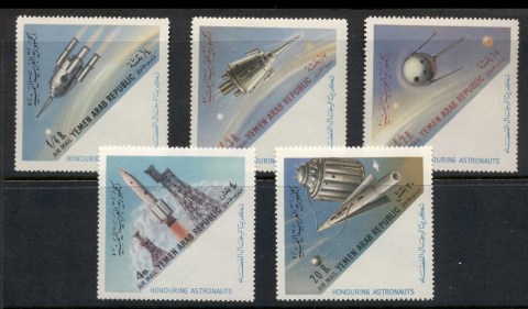 Yemen-1963-Mi316-320-Space-Travel-MUH