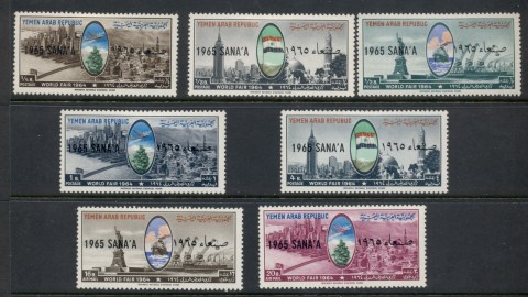 Yemen-1966-Mi522-528-New-York-Ex-Opt-Sanaa-MLH