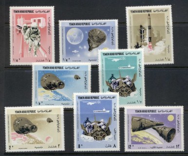 Yemen-1966-Mi535-542-Space-Rendezvous-Flight-of-Gemini-6-7-MUH