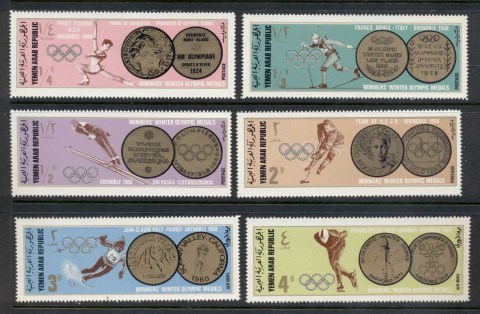 Yemen-1968-Mi761-766-Winter-Olympics-Grenoble