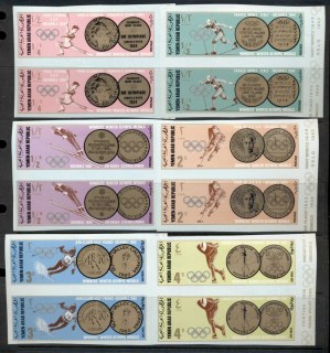 Yemen-1968-Mi767-772-Winter-Olympics-Grenoble