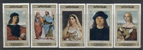 Yemen-1968-MiA751-A755-Paintings-by-Raphael-MUH