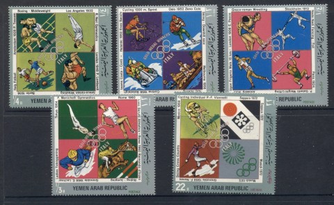 Yemen-1971-Mi1480-1484-Olympic-Gold-Medallists