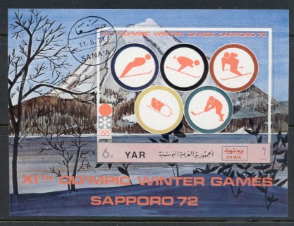 Yemen-1971-MiMS173-Winter-Olympics-Sapporo-Modern-Winter-Sports-MS-CTO