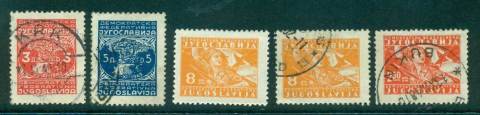 Yugoslavia-1947-Definitives-New-Values-Asst-MLH-FU-lot40378