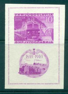 Yugoslavia-1949-Centenary-of-Yugoslav-Railroads-MS-MLH-lot40659