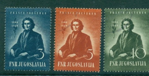 Yugoslavia-1949-Death-of-Franc-Presern-FU-lot40388