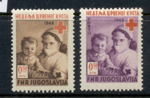 Yugoslavia-1949-Postal-tax-Red-Cross