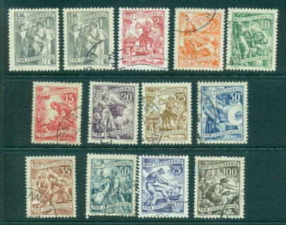 Yugoslavia-1951-52-Workers-Industry-Asst-13-FU-MLH-lot40424