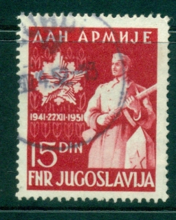 Yugoslavia-1951-Army-day-FU-lot40421