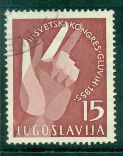 Yugoslavia-1955-Deaf-Mute-Congress-FU-lot40454