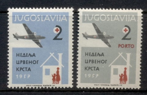 Yugoslavia-1957-Postal-tax-Red-Cross-MUH