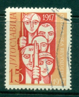 Yugoslavia-1957-Russian-Revolution-FU-lot40466