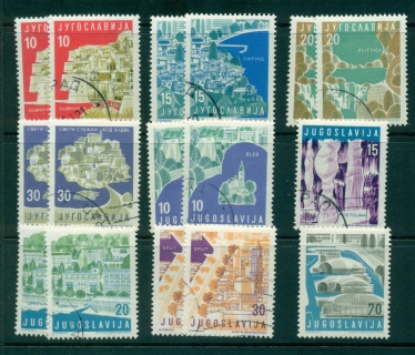 Yugoslavia-1959-Tourist-Attractions-Asst-MLH-FU-lot40476