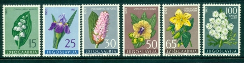 Yugoslavia-1963-Flowers-MLH-lot40514