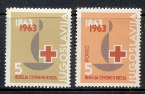 Yugoslavia-1963-Red-Cross-Centenary-Postal-tax-MUH