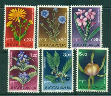 Yugoslavia-1967-Flowers-MLH-lot40569