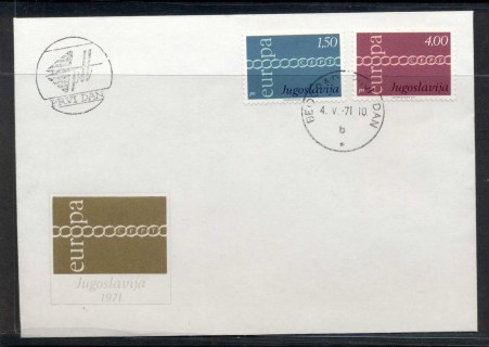 Yugoslavia-1971-Europa-Chain-through-O-FDC