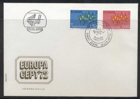 Yugoslavia-1972-Europa-Sparkles-FDC