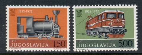 Yugoslavia-1972-Trains-MUH