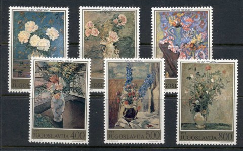 Yugoslavia-1974-Paintings-of-Flowers-by-Yugoslav-Artists-MUH