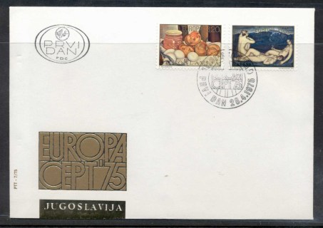 Yugoslavia-1975-Europa-Paintings-FDC