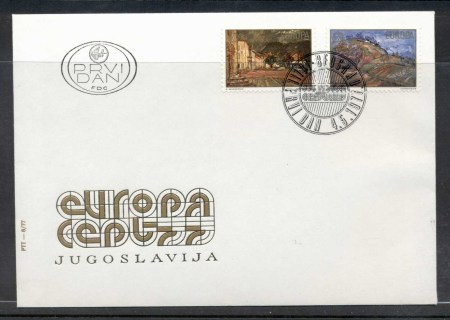 Yugoslavia-1977-Europa-Landscapes-FDC