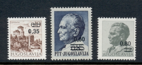 Yugoslavia-1978-Surcharges-Opts-MUH