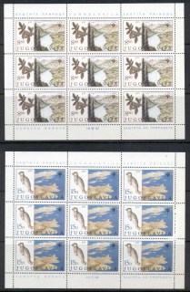 Yugoslavia-1982-Wildlife-Protection-2xsheet-MUH