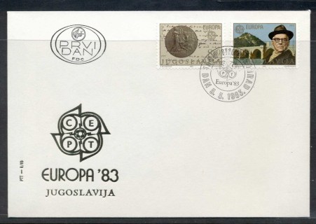 Yugoslavia-1983-Europa-Human-Genius-FDC