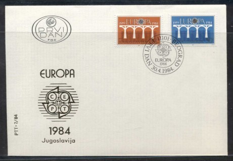 Yugoslavia-1984-Europa-Bridge-FDC