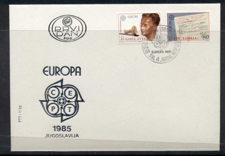 Yugoslavia-1985-Europa-Music-Year-FDC