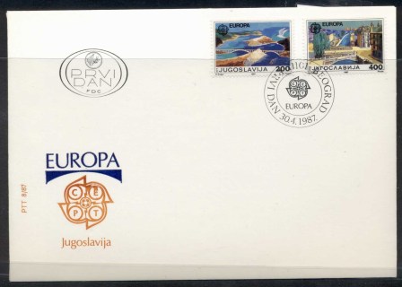 Yugoslavia-1987-Europa-Architecture-FDC