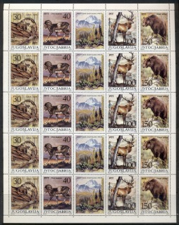 Yugoslavia-1987-Wildlife-Conservation-sheet-folded-MUH