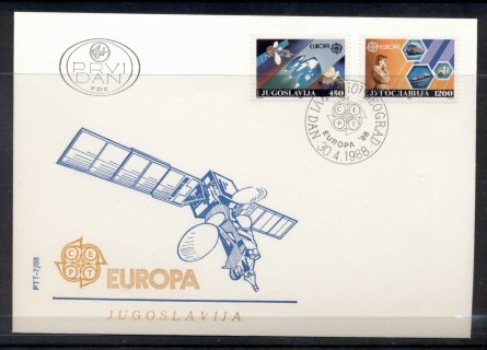 Yugoslavia-1988-Europa-Transport-Communication-FDC