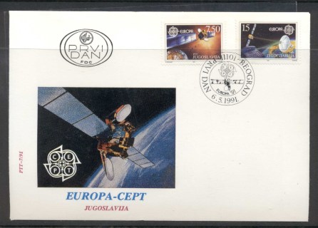 Yugoslavia-1991-Europa-Man-in-Space-FDC