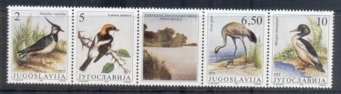 Yugoslavia-1991-Protected-Birds-label-MUH