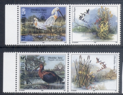 Yugoslavia-1996-Water-Birds-label-MUH