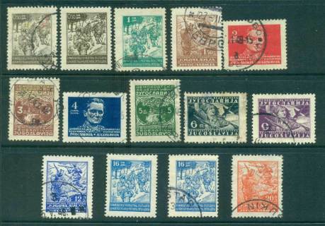 Yugoslavia-1945-Definitives-FU-MLH-lot40373