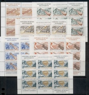 Yugoslavia-1977-Musical-Instruments-6x-sheetlet-MUH