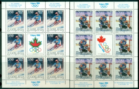 Yugoslavia-1988-Summer-Olympics-Seoul-2x-MS-MUH