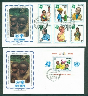 Zaire-1979-IYC-International-Year-of-the-Child-2x-FDC-lot32053