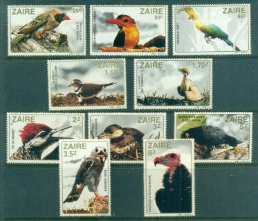 Zaire-1982-Local-Birds-MUH