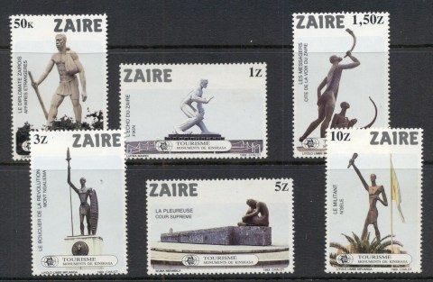 Zaire-1983-Kinshasa-Monuments-MUH