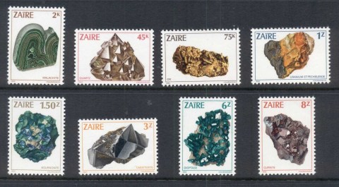 Zaire-1983-Minerals-gems-MUH